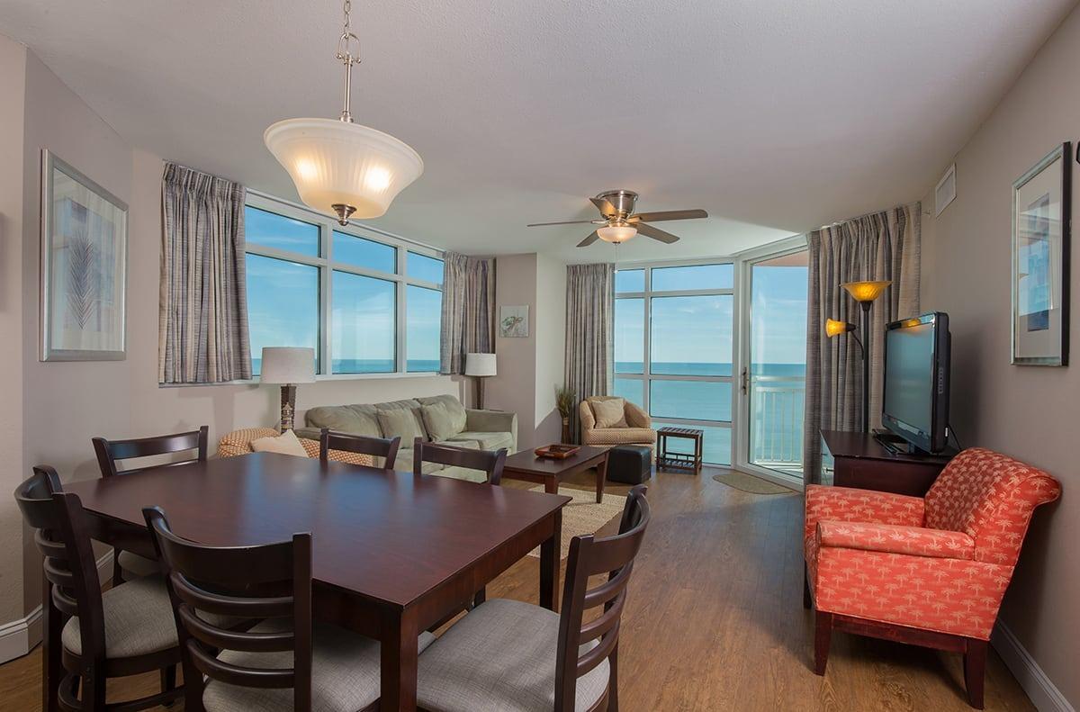 2-bedroom oceanfront corner unit located in tower 1 at Prince Resort